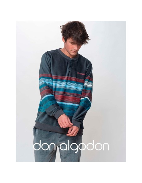 Pijama de hombre en spandex modelo Zaragoza de don algodón