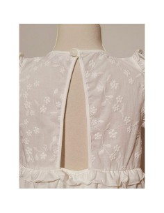 pijama de comunión para niña en algodón y tela bordado en flores modelo margarita de rapife 2