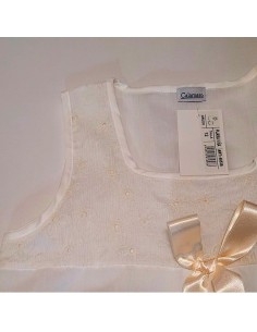 pijama de comunión para niña bordado en tela de algodón con lazo de calamaro 2